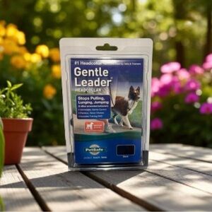 Gentle Leader Headcollar Black Medium 25-60 lbs DVD Training Guide New in Box